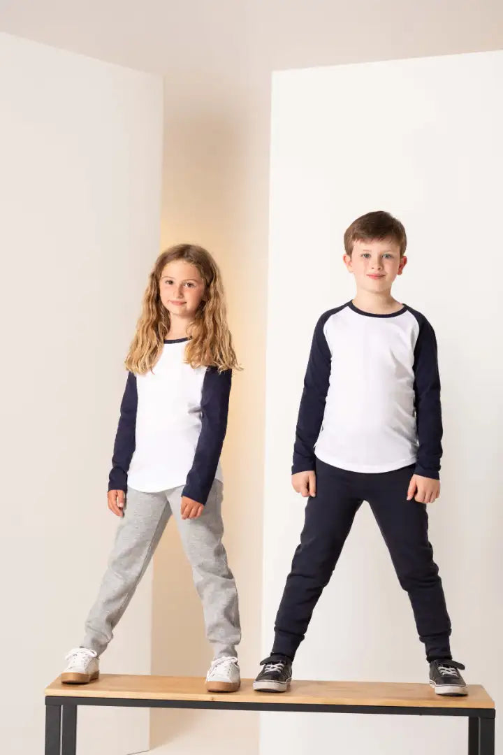 COOZO-Skinnifit Minni Kids Long Sleeve Baseball T-Shirt (SM271)