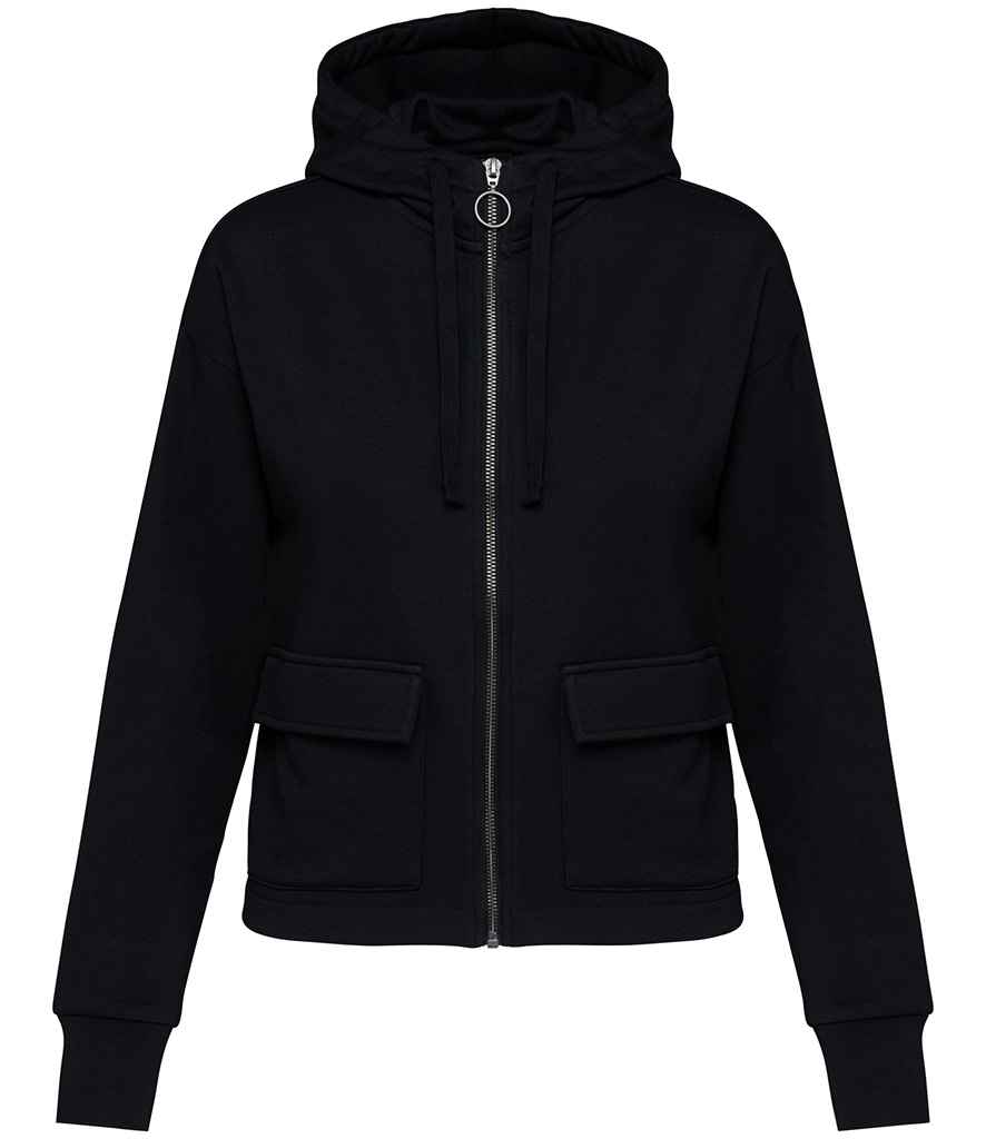 Native Spirit NS409 Ladies Full Zip Hooded Sweatshirt Loose fit with drop shoulders - COOZO