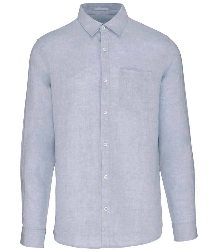 Native Spirit NS504 Long Sleeve Linen Shirt 100% linen Faded style - COOZO