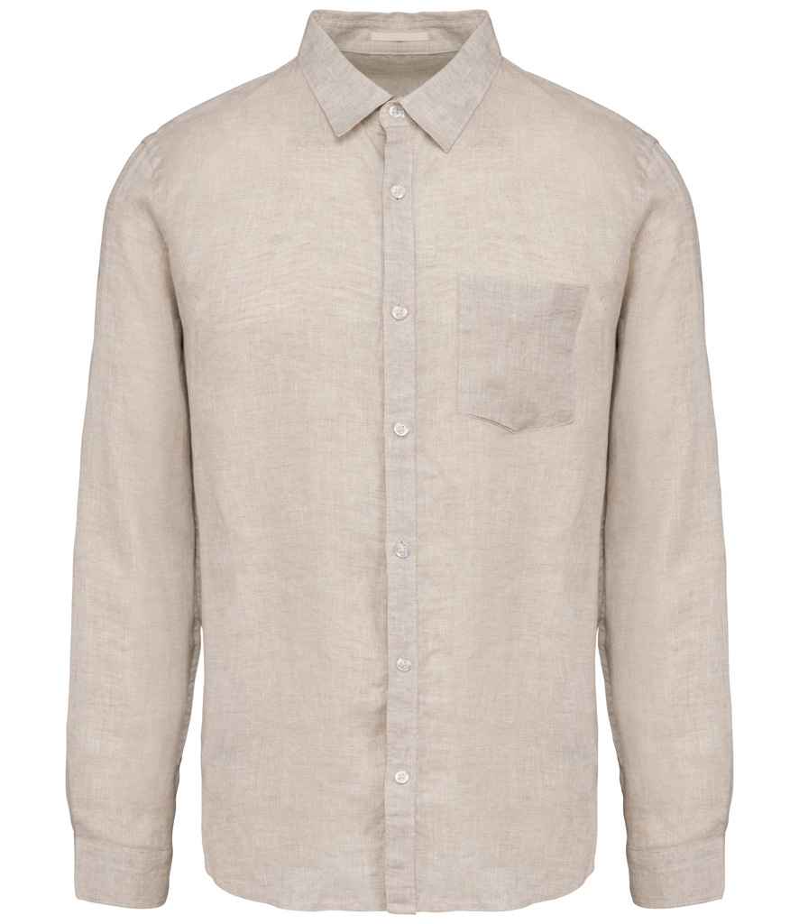 Native Spirit NS504 Long Sleeve Linen Shirt 100% linen Faded style - COOZO