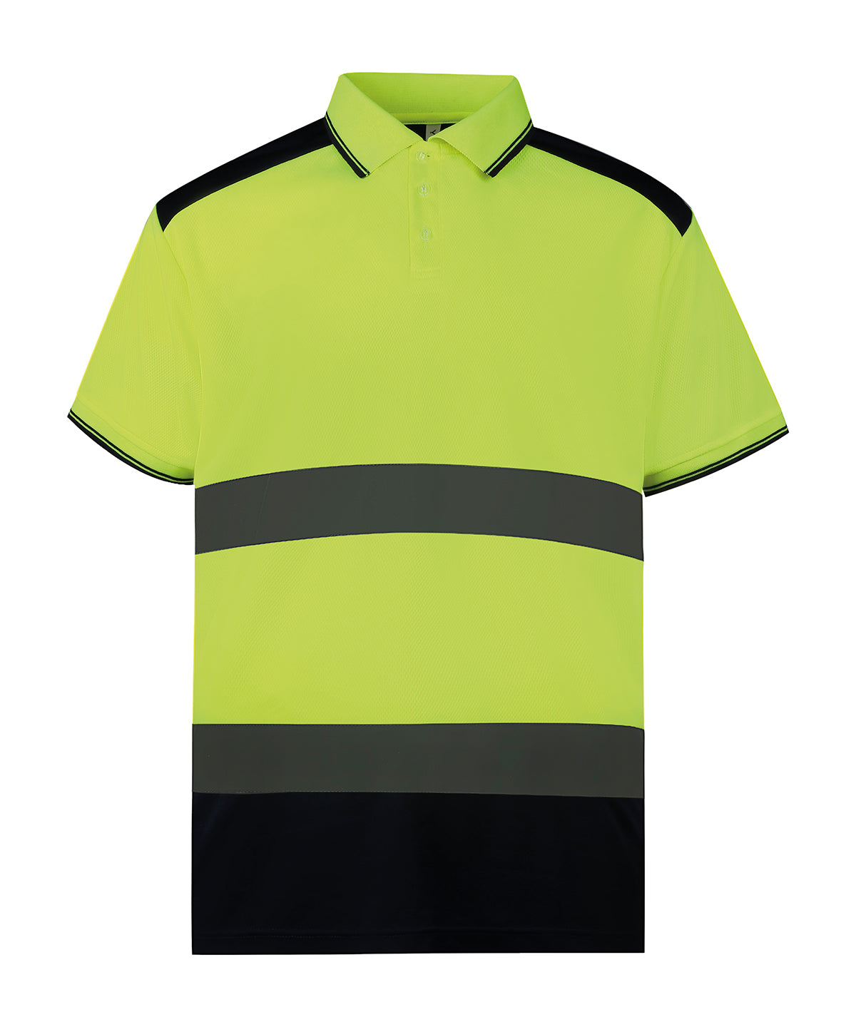 Yoko HVJ220 Hi-vis two-tone polo shirt 100% Polyester - COOZO