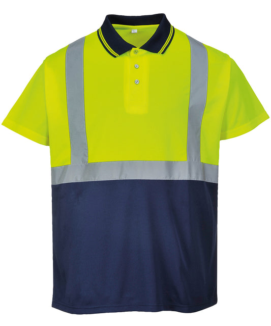 Portwest PW109 Hi-vis two-tone polo shirt (S479) - COOZO
