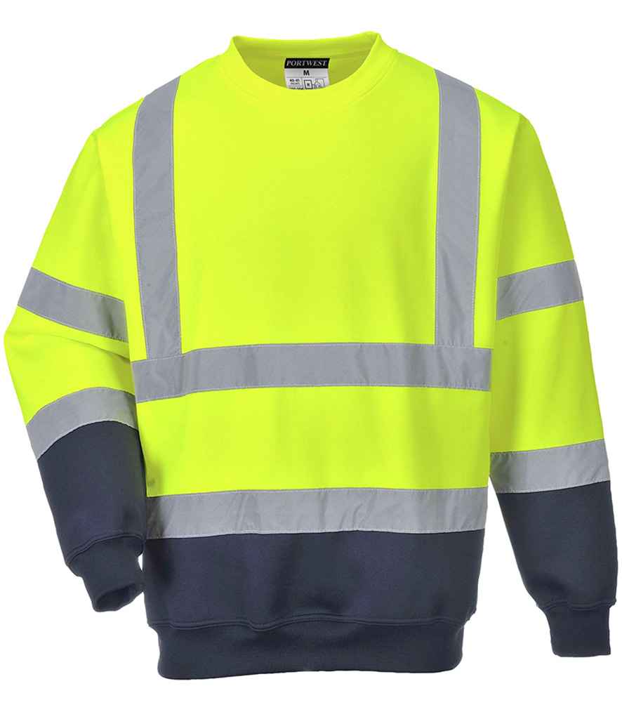 Portwest PW113 Hi-Vis Two Tone Sweatshirt - COOZO