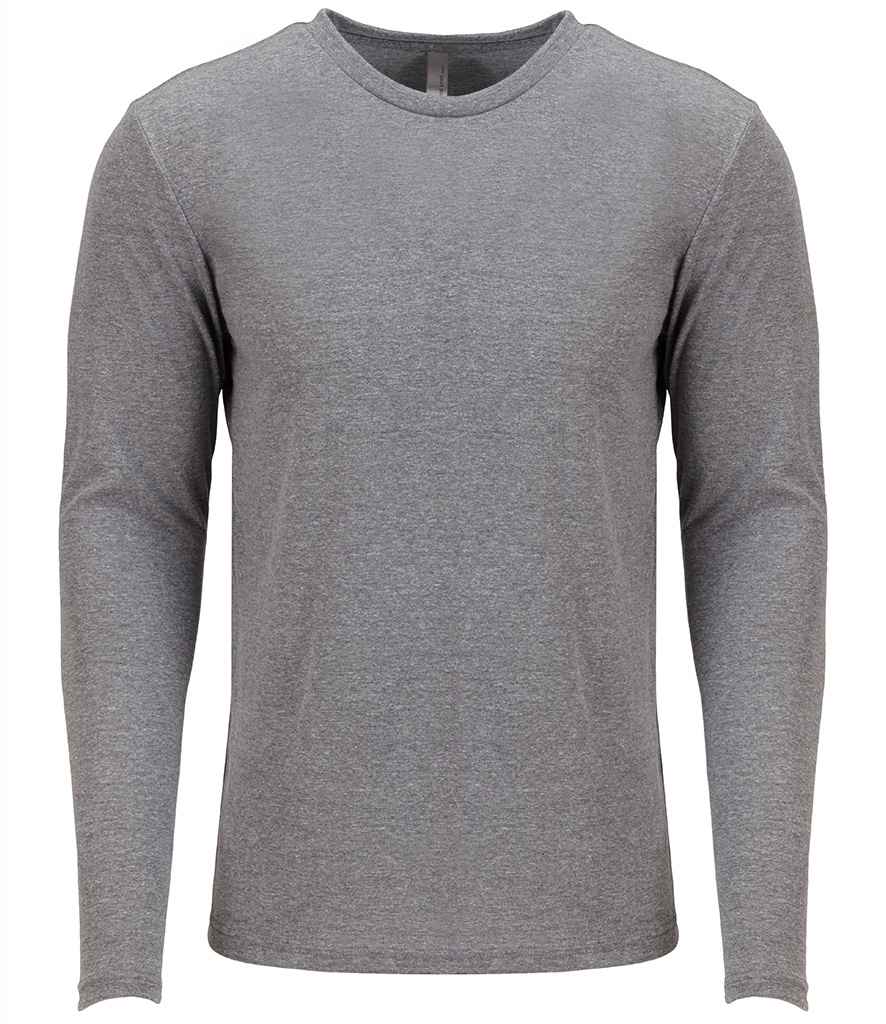 Next Level NX6071 Next Level Unisex Long Sleeve Tri-Blend Crew T-Shirt - COOZO