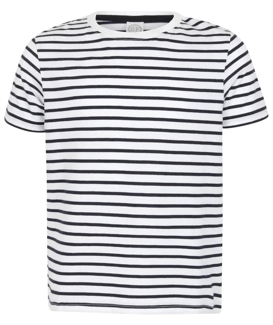 Skinnifit Minni SM202 Unisex Kids Striped T-Shirt Regular fit Stretch rib neck 100% Cotton - COOZO