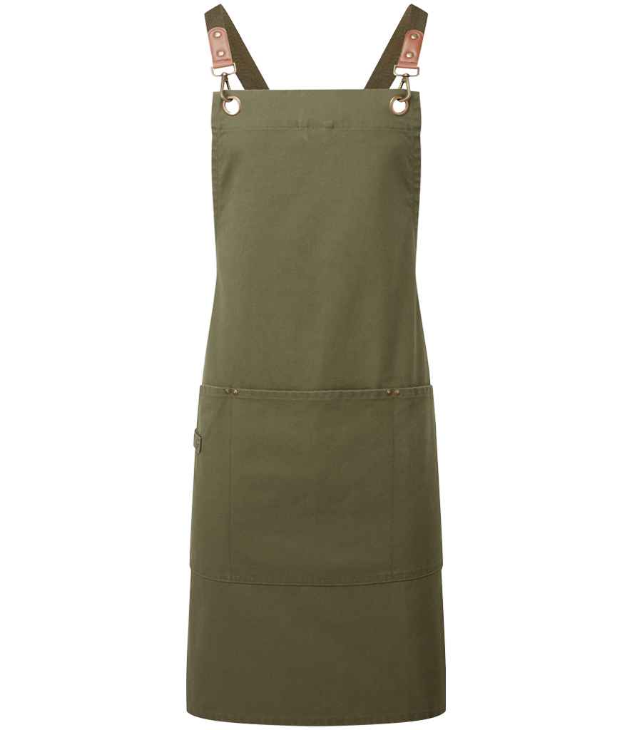 Premier PR182 Clip & Clasp Cross-Back Bib Apron - COOZO