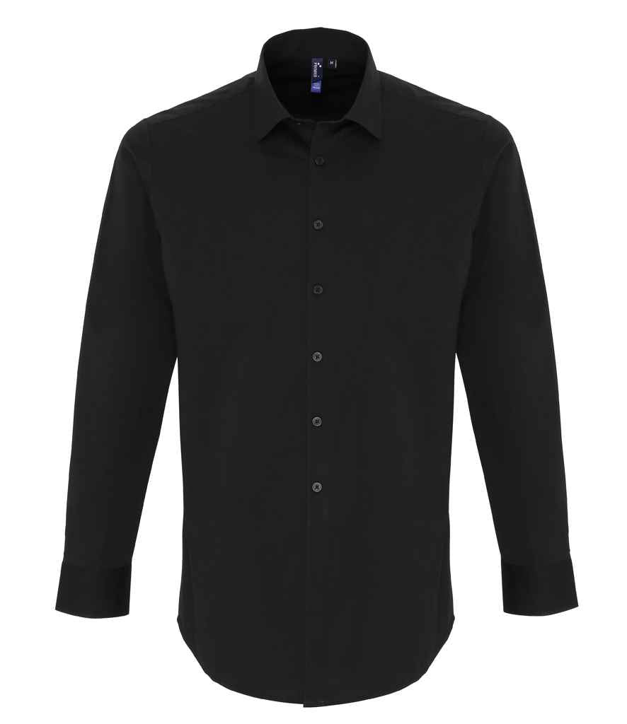 Premier PR244 Long Sleeve Stretch Fit Poplin Shirt - COOZO