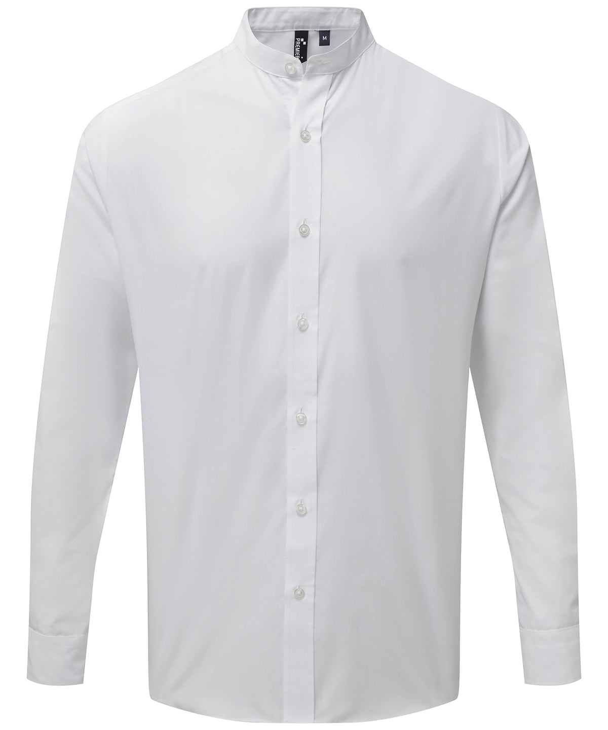 Premier PR258 Banded collar grandad long sleeve shirt - COOZO