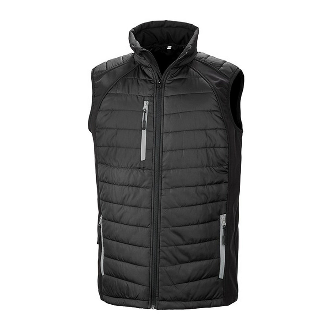 Result R238X Black Compass Pad Softshell Gilet - COOZO