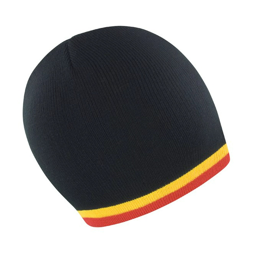 Result National beanie 100% Acrylic Windproof Stripe knit (R368X) - COOZO