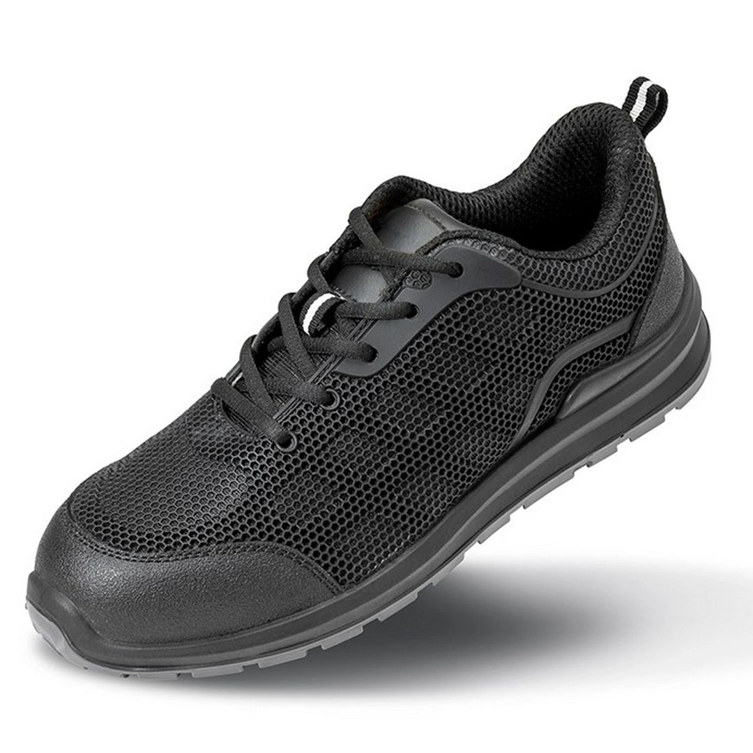 Result Unisex All Black Safety Trainer Oil resistant Steel toecap(R456X) - COOZO