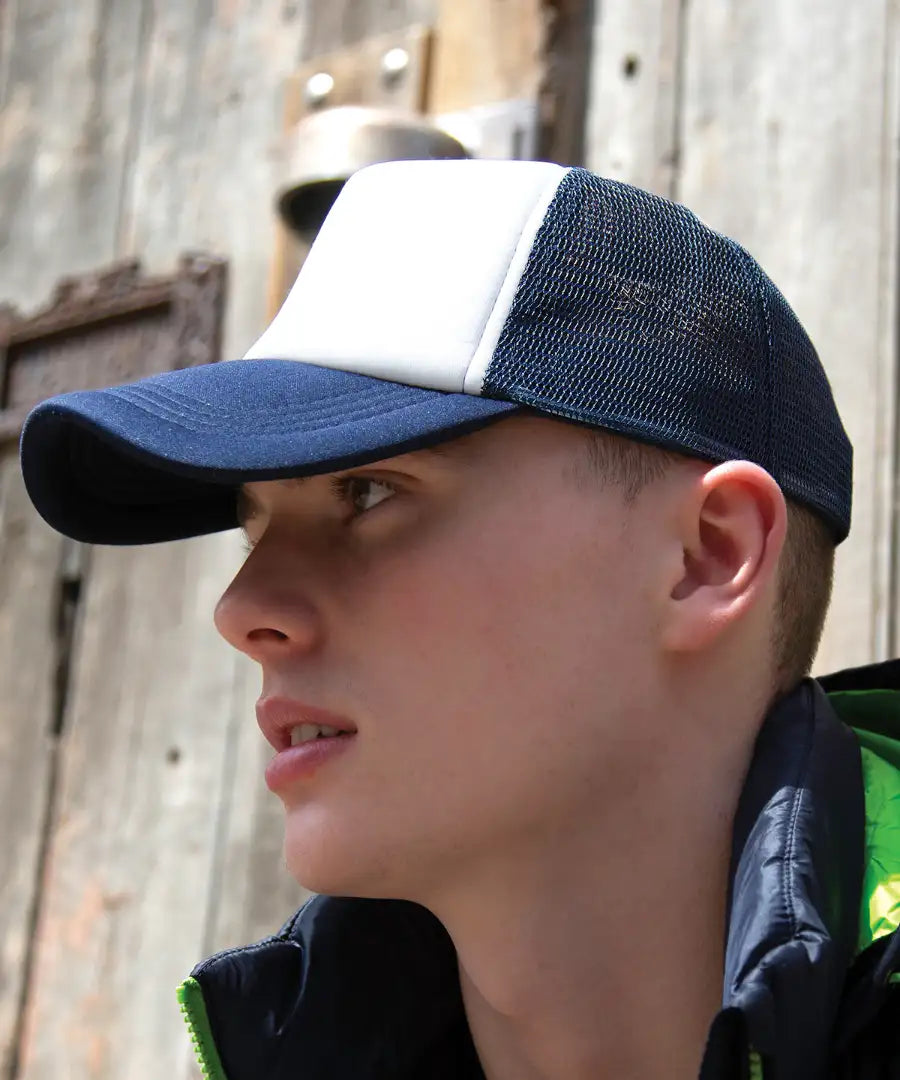 COOZO-Result Detroit 1/2 Mesh Truckers Cap RC89X