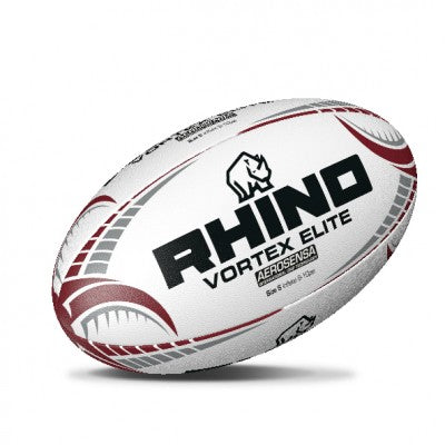 RHINO RHIN001 RUGBY BALL VORTEX ELITE WHITE SIZE 5 - COOZO