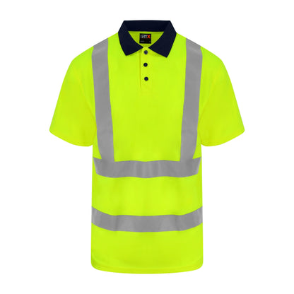 PRO RTX HIGH VISIBILITY RX710 polo contrast collar breathable - COOZO