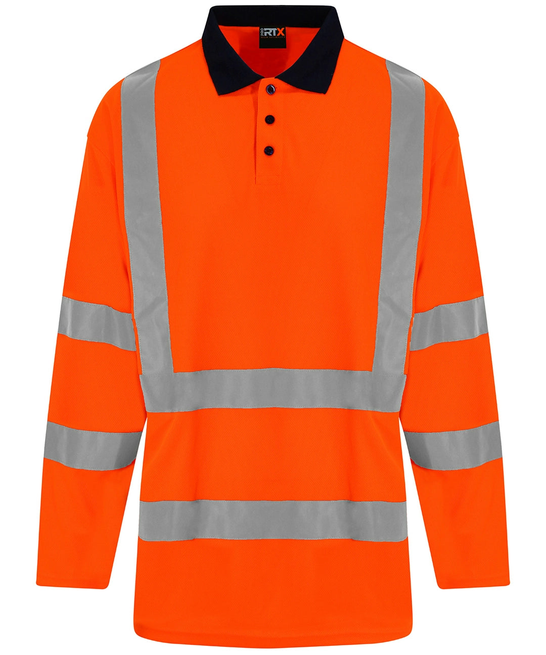 PRO RTX HIGH VISIBILITY RX715 long sleeve polo Crafted from lightweight breathable Birdseye polyester - COOZO