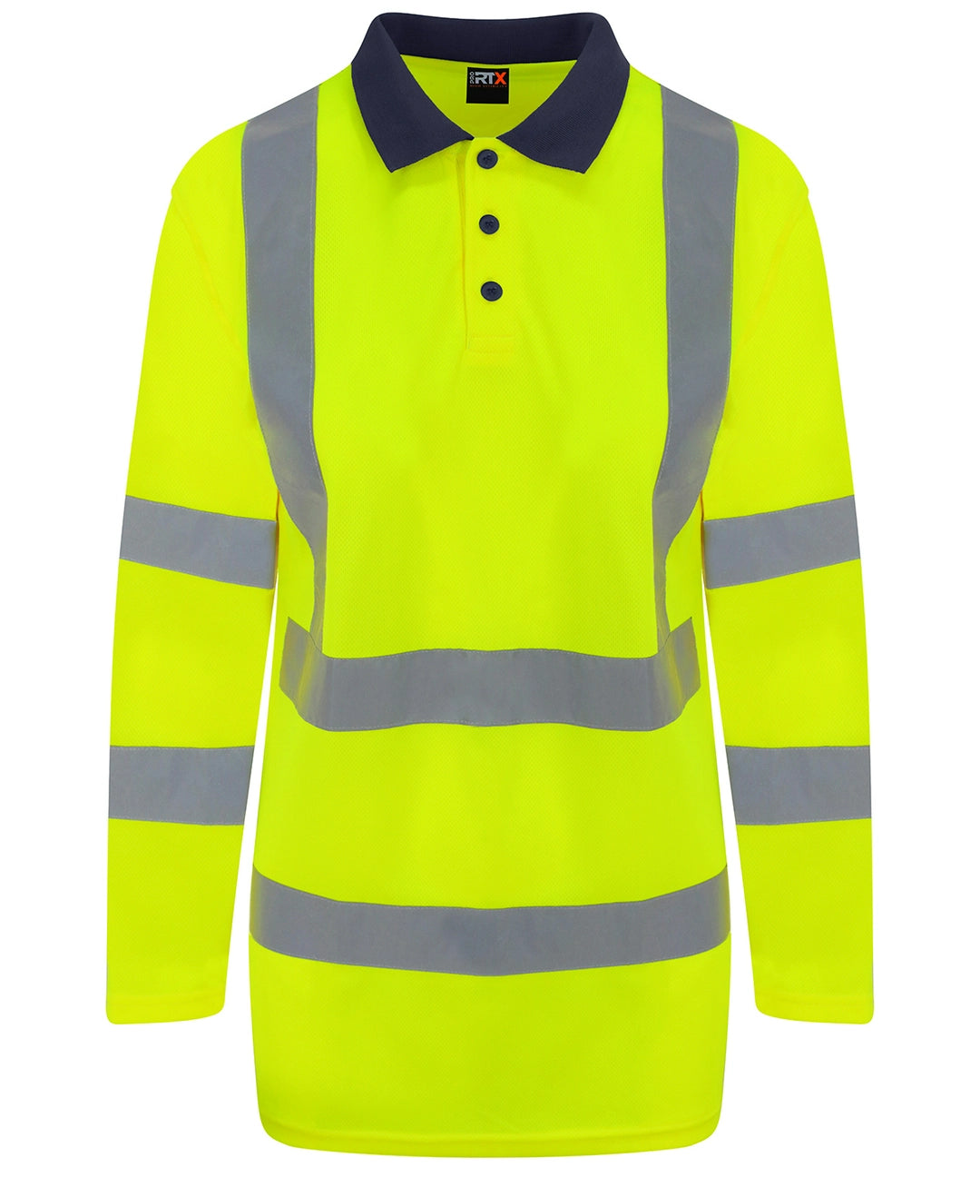 PRO RTX HIGH VISIBILITY RX715 long sleeve polo Crafted from lightweight breathable Birdseye polyester - COOZO