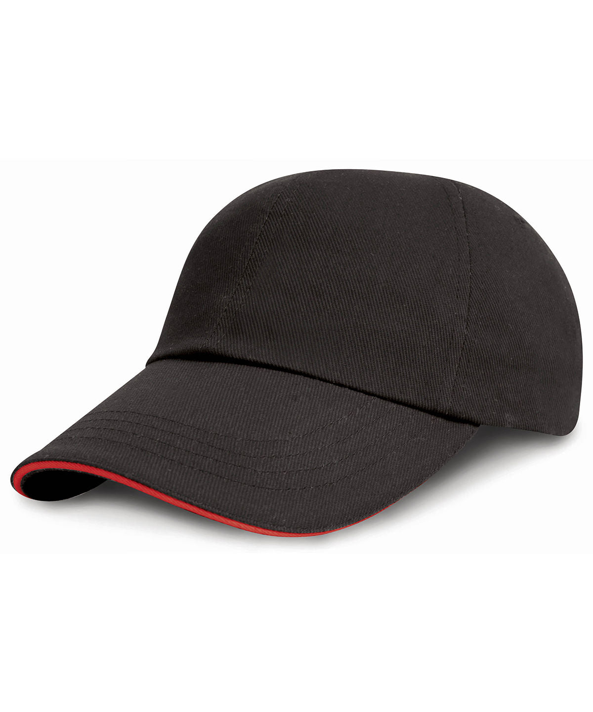 Result R24JP Junior low-profile heavy brushed cotton cap with sandwich peak - COOZO