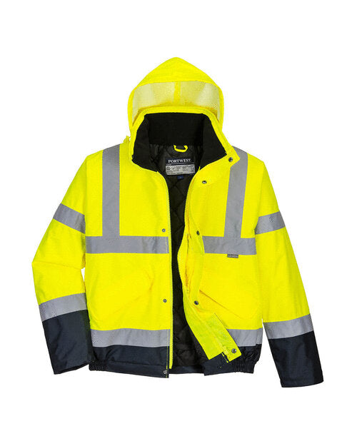 Portwest S266 HI-VIS CONTRAST BOMBER JACKET - COOZO