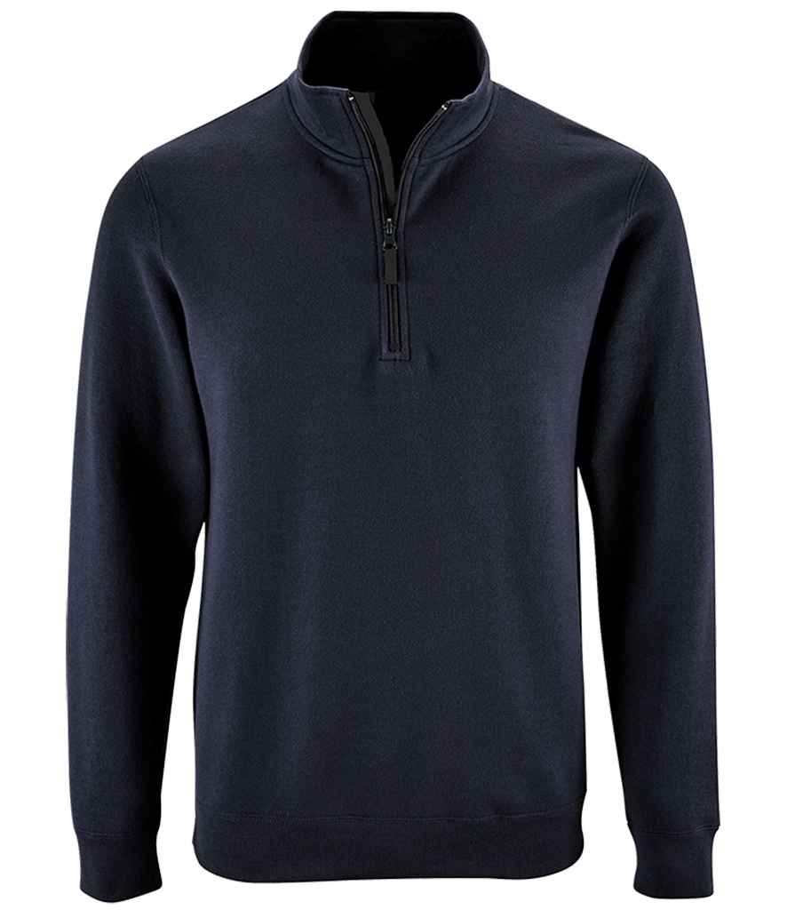 SOL'S Stan Contrast Zip Neck Sweatshirt SOL02088 - COOZO