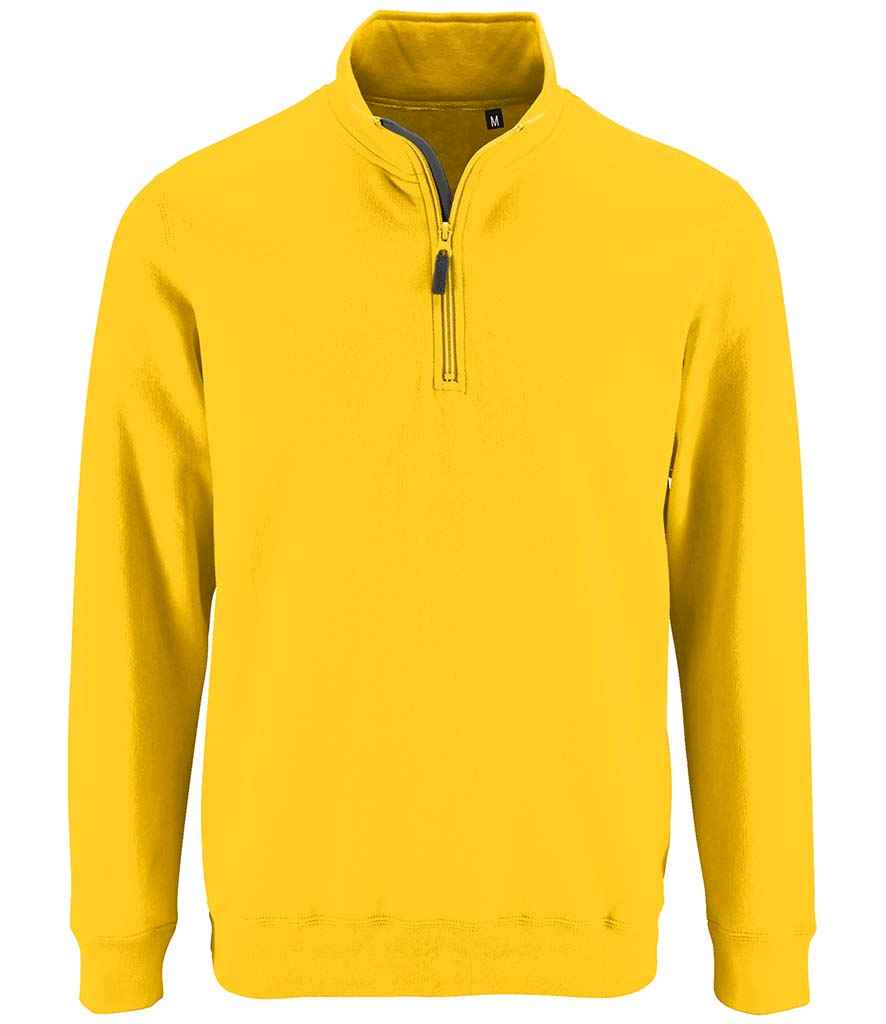 SOL'S Stan Contrast Zip Neck Sweatshirt SOL02088 - COOZO