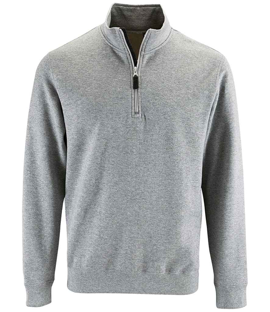 SOL'S Stan Contrast Zip Neck Sweatshirt SOL02088 - COOZO