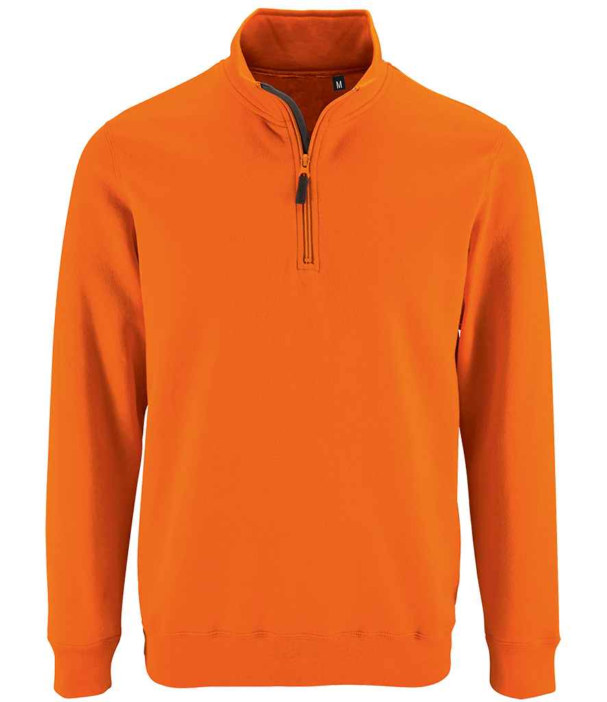 SOL'S Stan Contrast Zip Neck Sweatshirt SOL02088 - COOZO