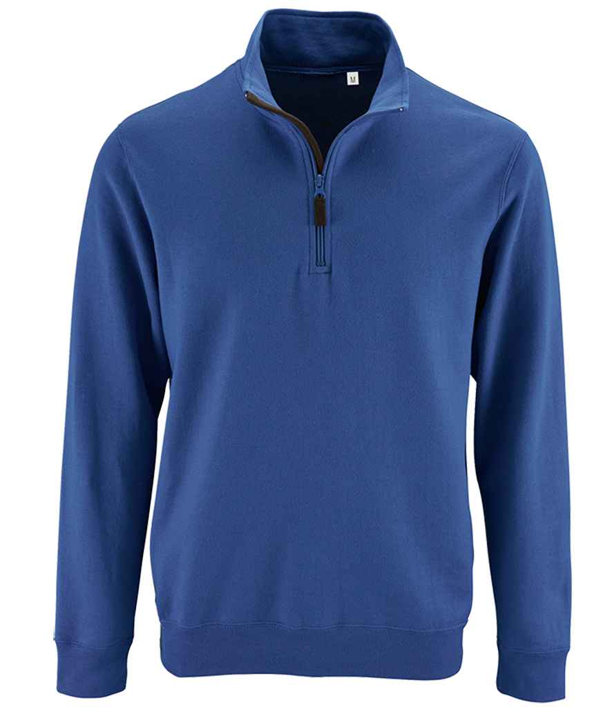 SOL'S Stan Contrast Zip Neck Sweatshirt SOL02088 - COOZO