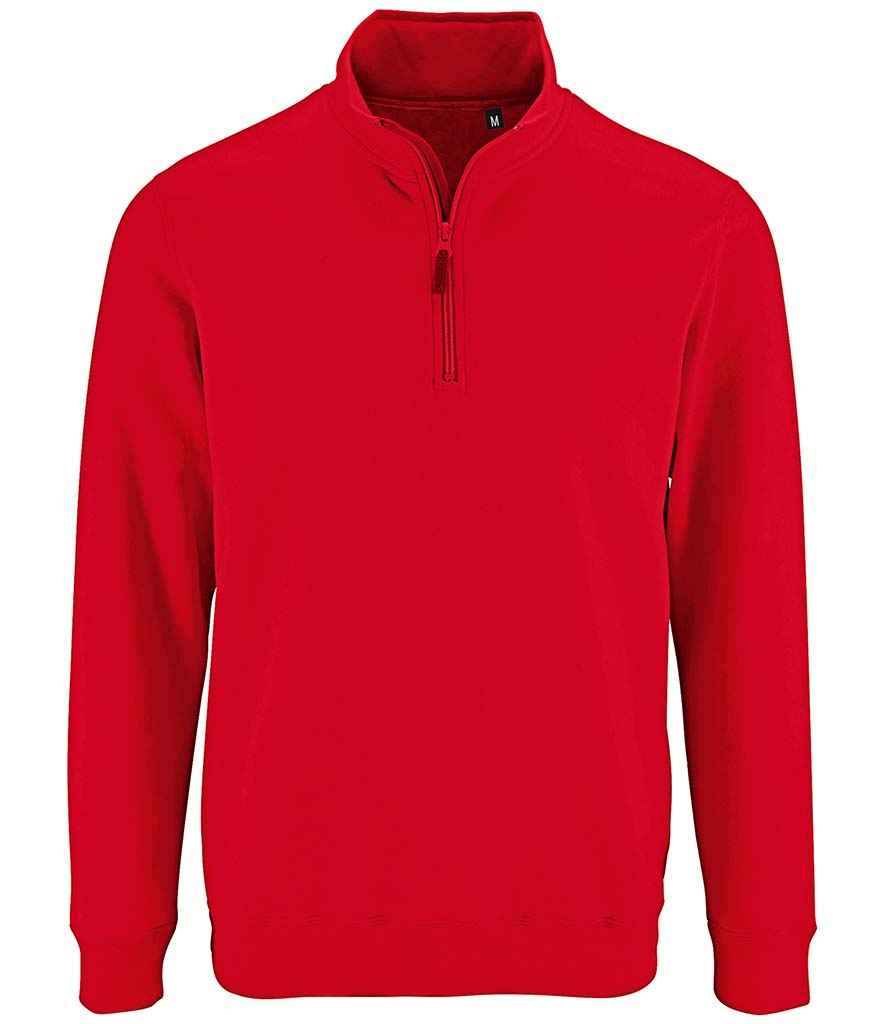 SOL'S Stan Contrast Zip Neck Sweatshirt SOL02088 - COOZO
