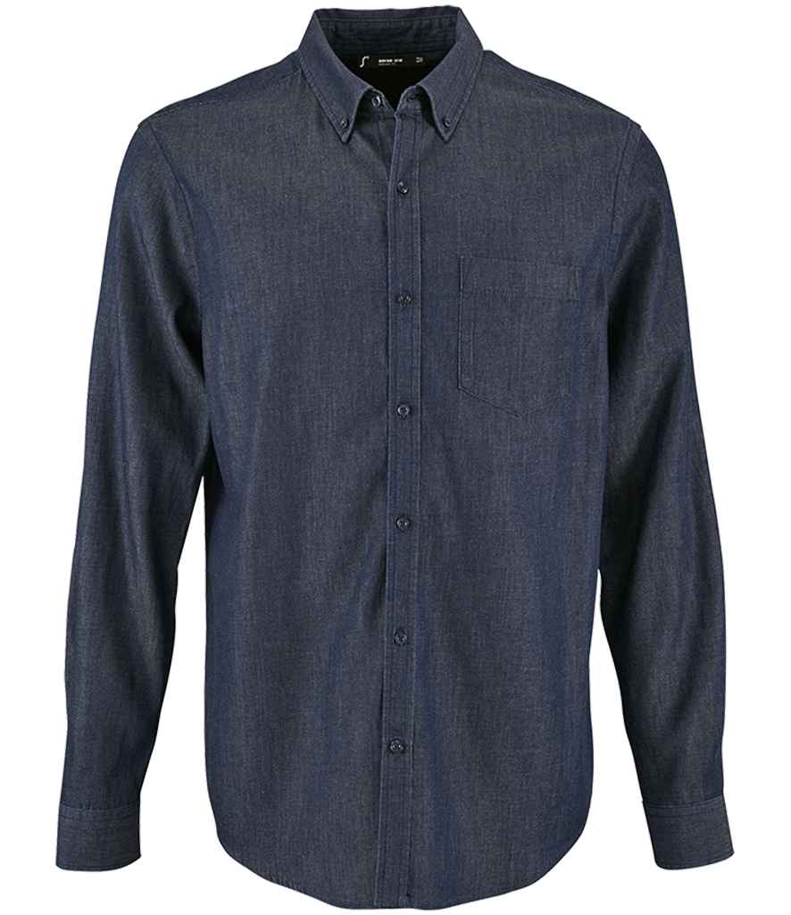 SOL'S SOL02100 Barry Long Sleeve Denim Shirt 100% cotton - COOZO