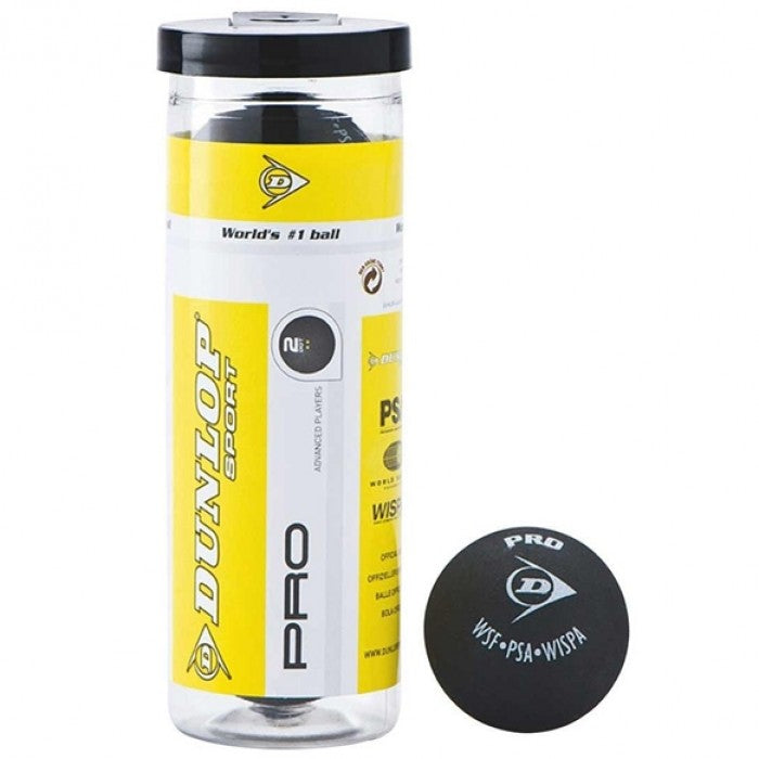 Dunlop / Slazenger SQBA3P Dunlop (3 Ball Tube) Sq.Balls Pro (2 Dot) - COOZO