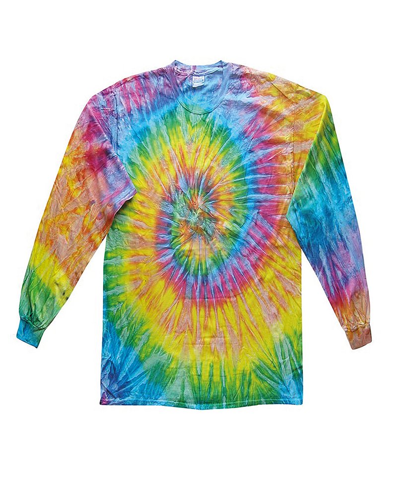 Colortone TD15M Long sleeve tie-dye T-Shirt - COOZO