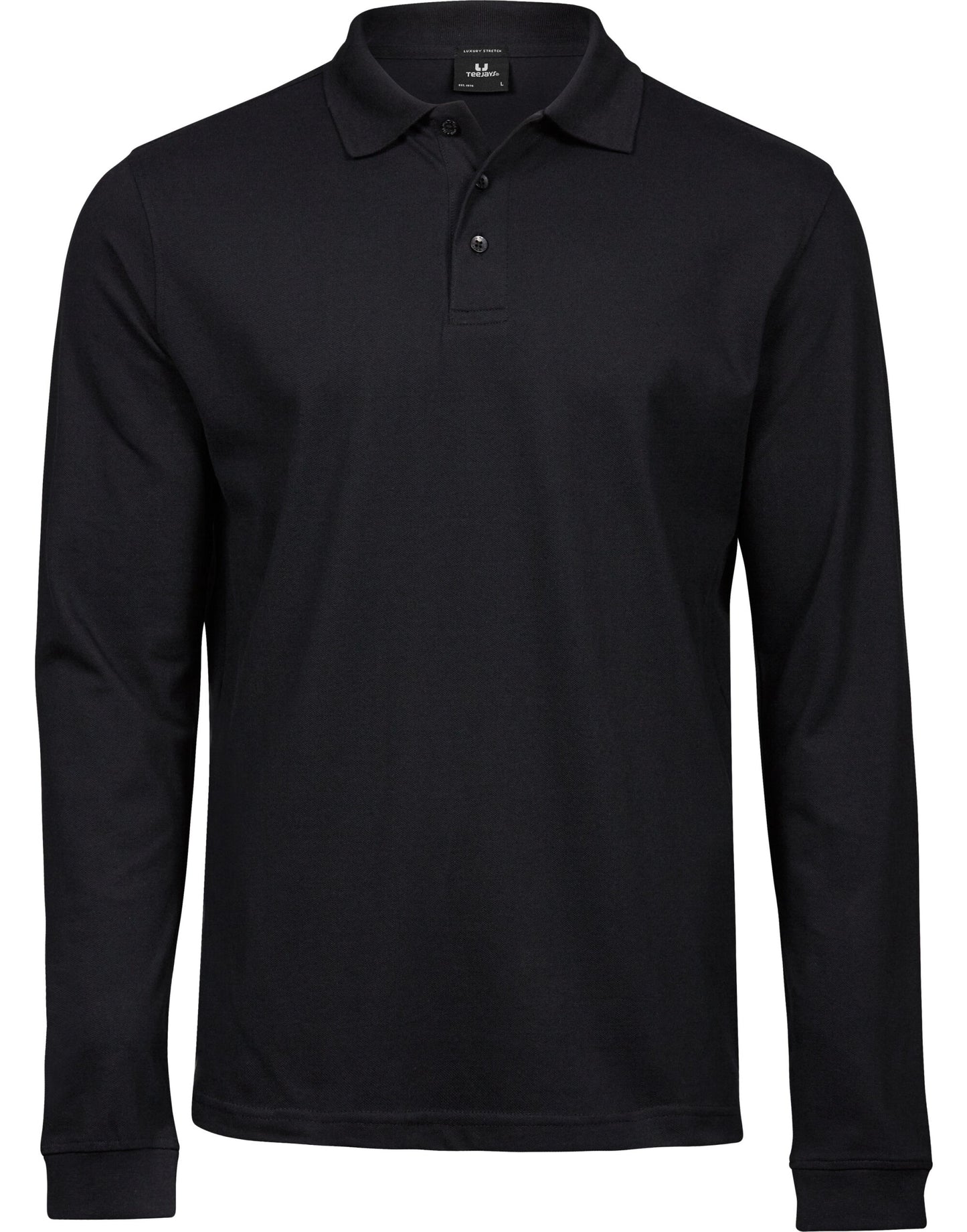 Men's Luxury Stretch Long Sleeve Polo - COOZO