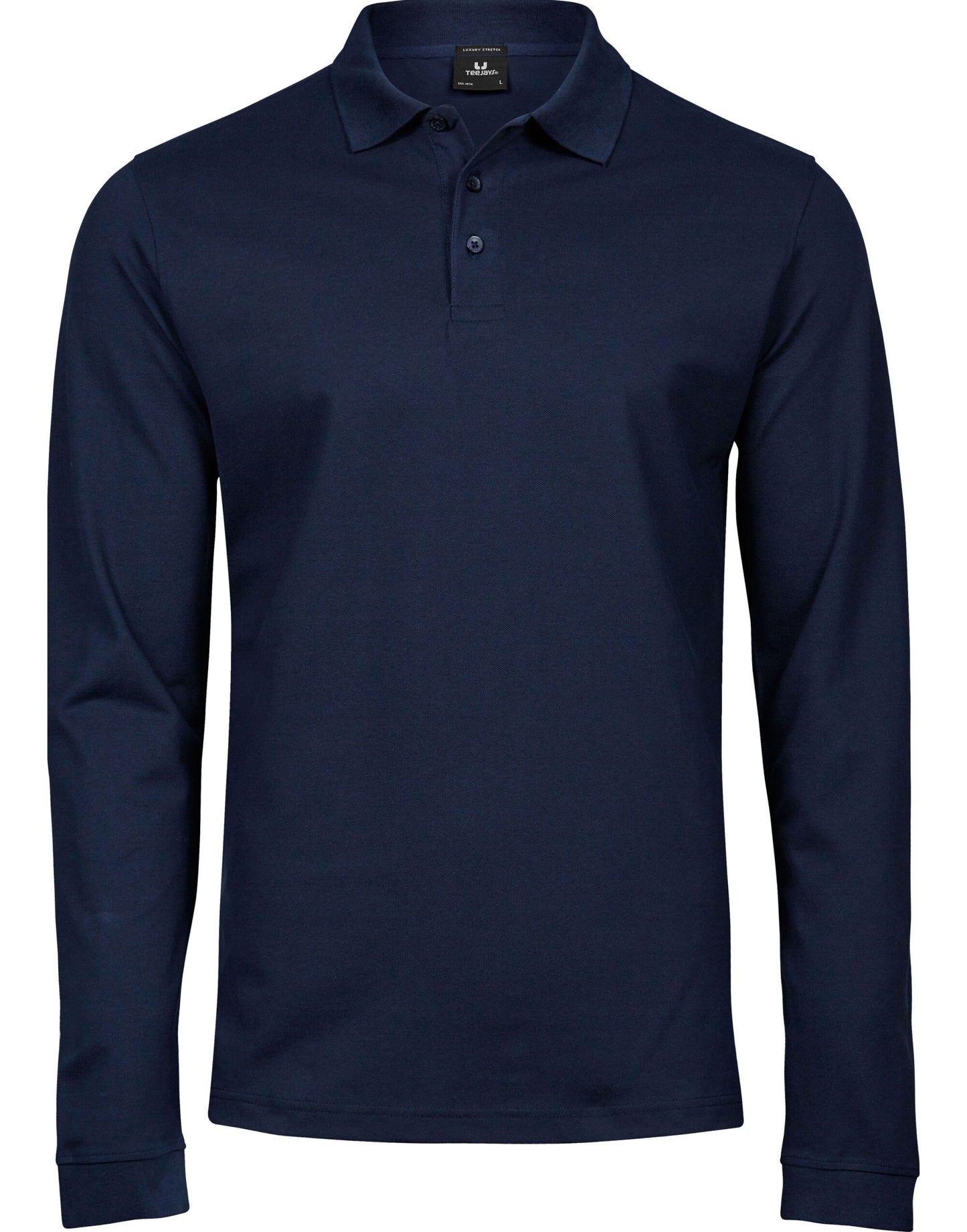 Men's Luxury Stretch Long Sleeve Polo - COOZO