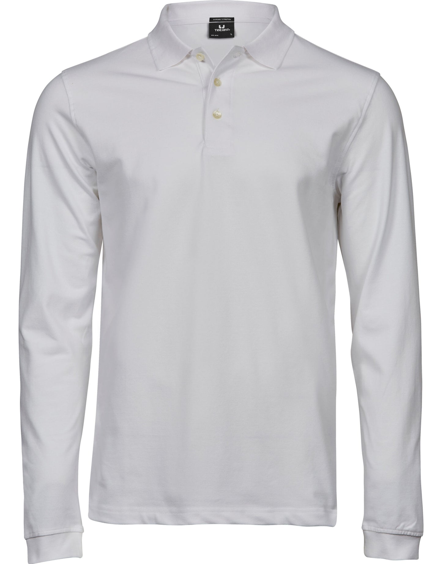 Men's Luxury Stretch Long Sleeve Polo - COOZO