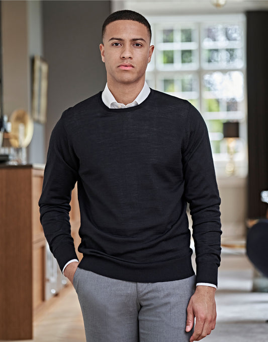 Men's Crew Neck Knitted Sweater - COOZO