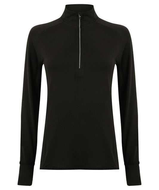 Tombo TL563 Ladies Long Sleeve Zip Neck Performance Top - COOZO