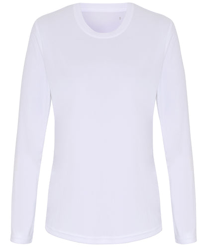 TriDri® TR060 Crew neck Women's Long Sleeve Performance Wicking fabric T-Shirt 100% Polyester - COOZO