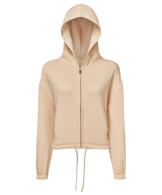 TR601 Women’s TriDri Oversized cropped recycled drawstring full-zip hoodie - COOZO