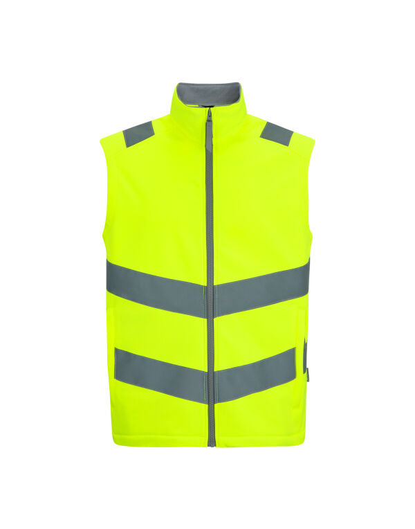 Hi-Vis TRB201 Pro Contract Ablaze Softshell Bodywarmer - COOZO