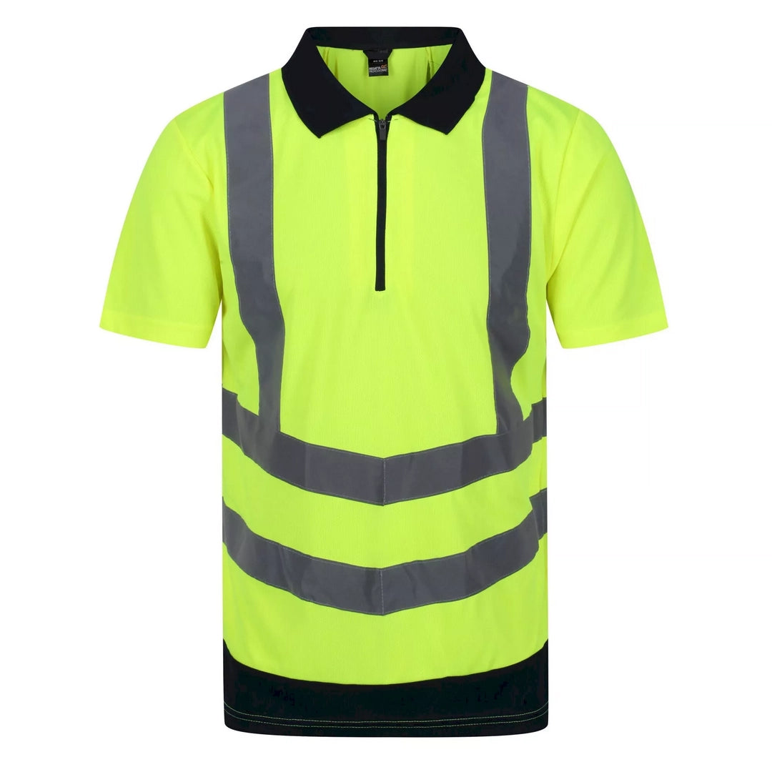 Regatta TRS189 Hi-Vis Pro Contrast Piqu Polo Shirt - COOZO