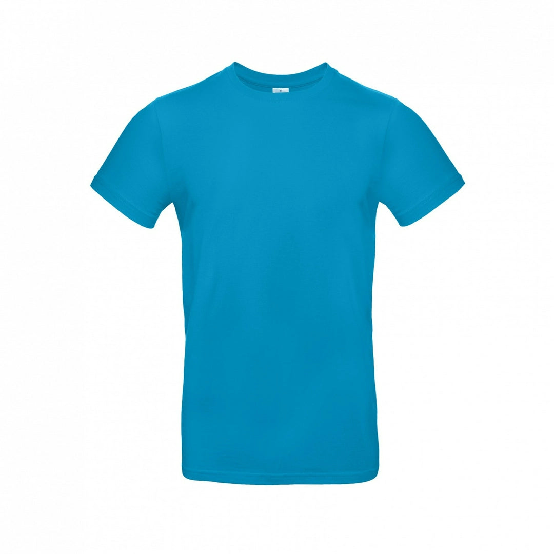 B&C TU03T Men's #E190 short sleeve t-shirt 100% Pre-shrunk ringspun cotton Thin collar rib Tubular construction rich color - COOZO