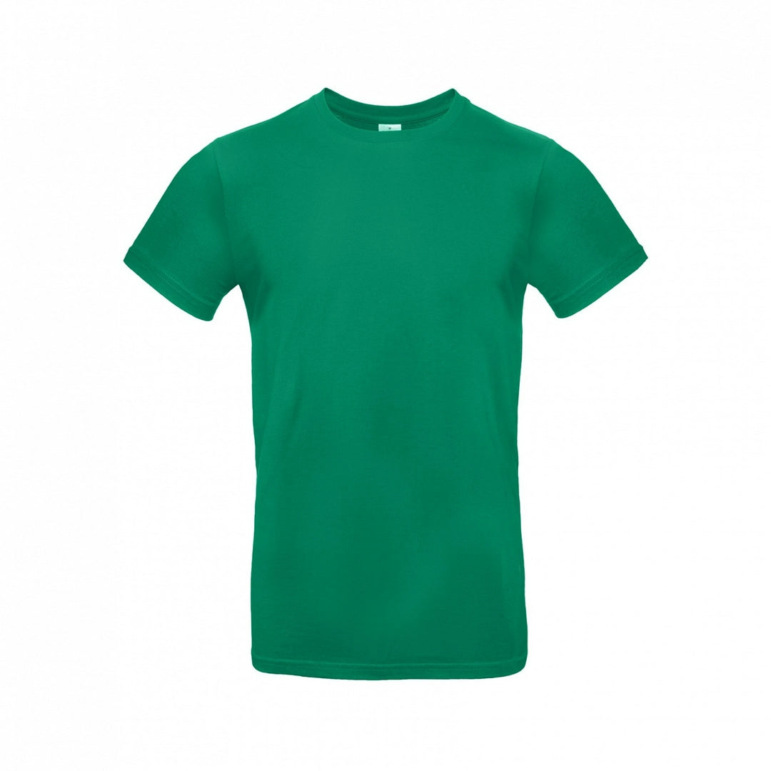 B&C TU03T Men's #E190 short sleeve t-shirt 100% Pre-shrunk ringspun cotton Thin collar rib Tubular construction rich color - COOZO