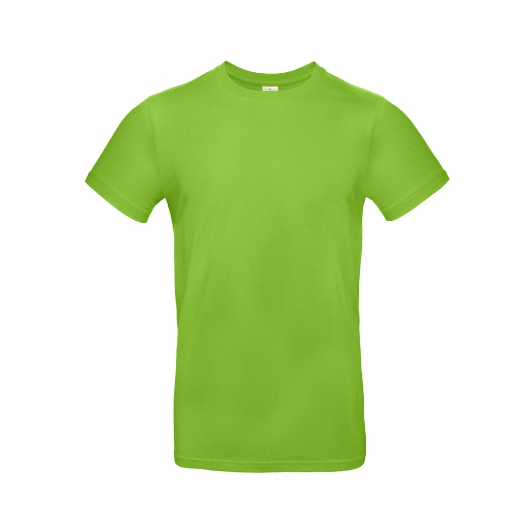 B&C TU03T Men's #E190 short sleeve t-shirt 100% Pre-shrunk ringspun cotton Thin collar rib Tubular construction rich color - COOZO