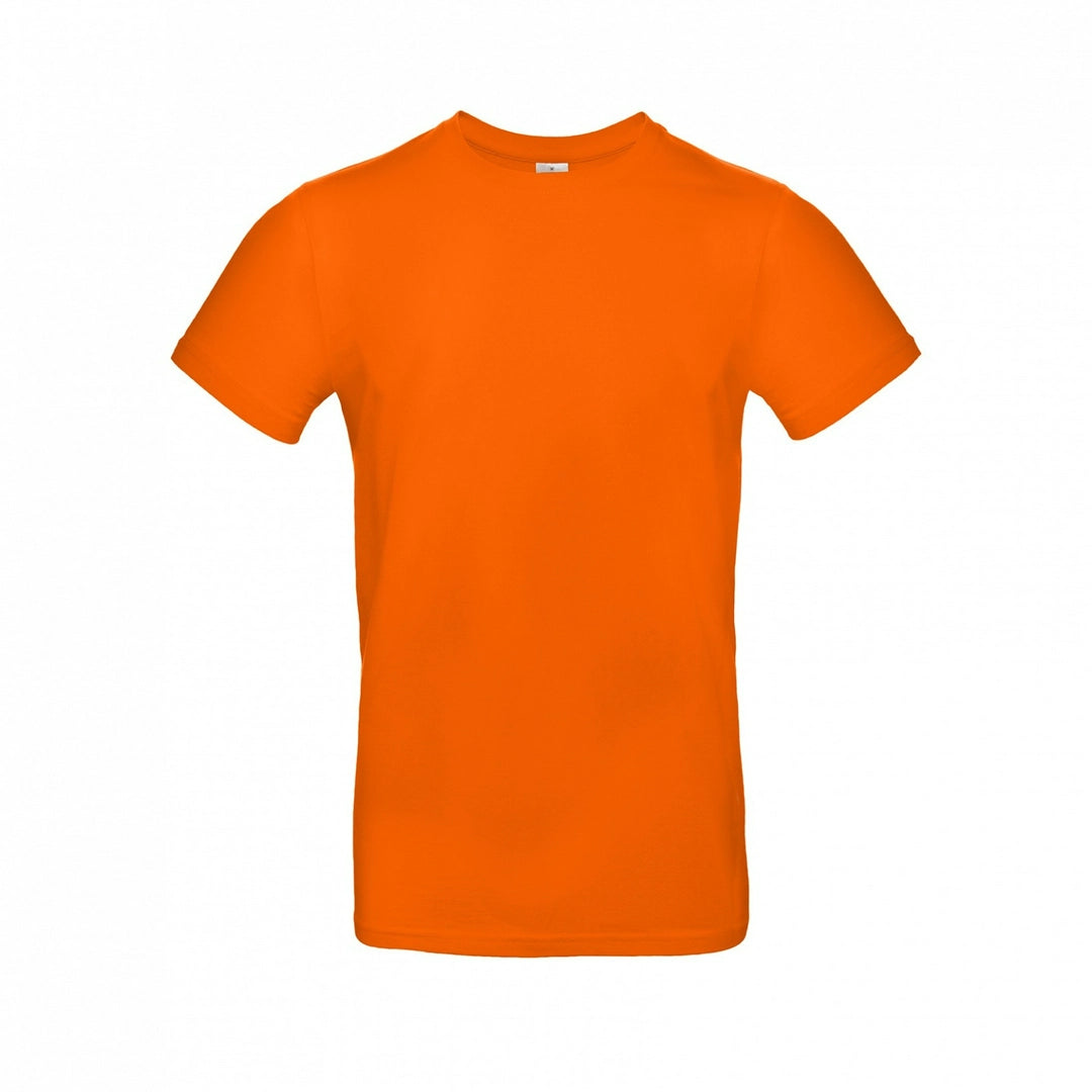 B&C TU03T Men's #E190 short sleeve t-shirt 100% Pre-shrunk ringspun cotton Thin collar rib Tubular construction rich color - COOZO