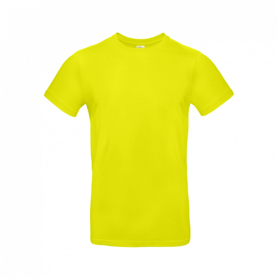 B&C TU03T Men's #E190 short sleeve t-shirt 100% Pre-shrunk ringspun cotton Thin collar rib Tubular construction rich color - COOZO
