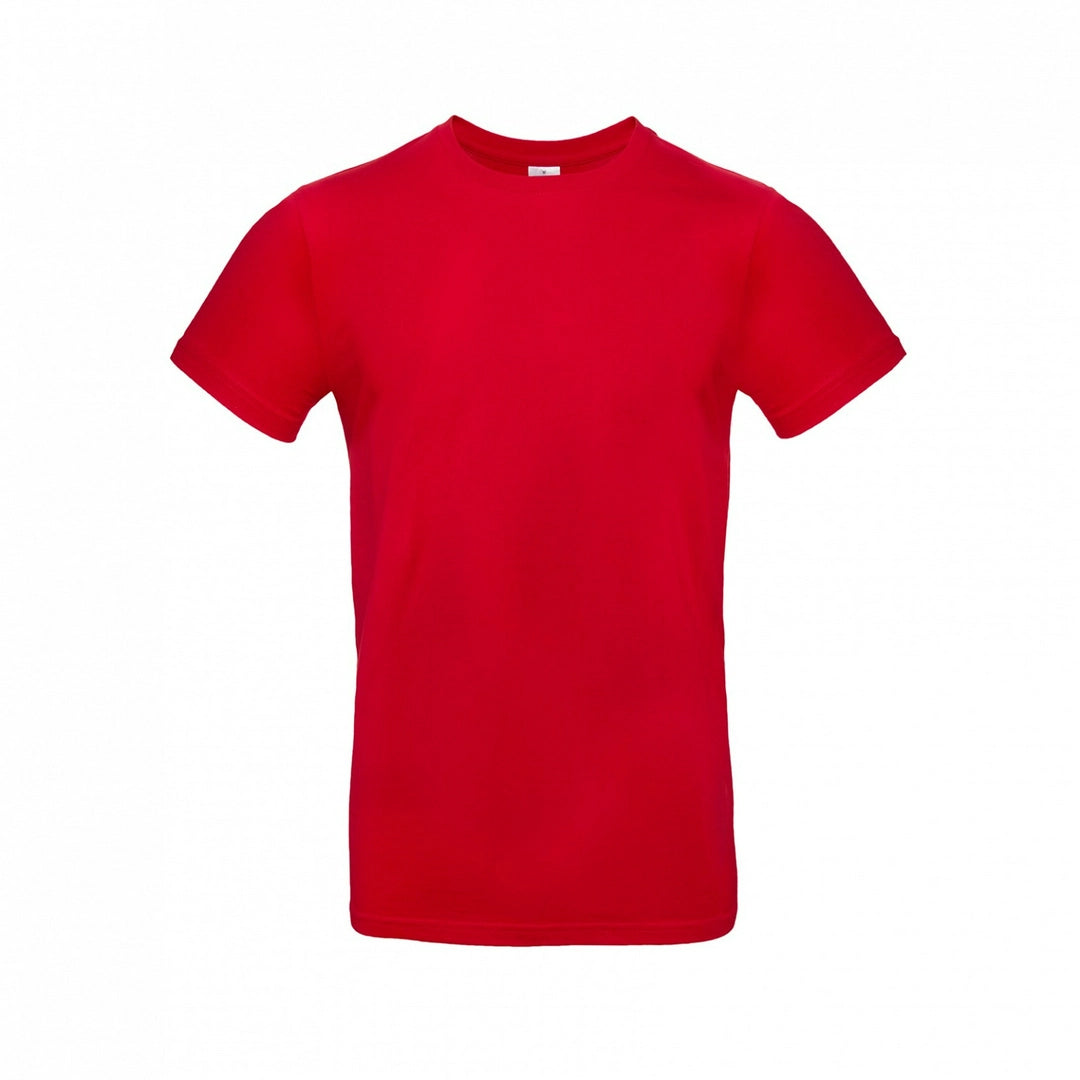 B&C TU03T Men's #E190 short sleeve t-shirt 100% Pre-shrunk ringspun cotton Thin collar rib Tubular construction rich color - COOZO