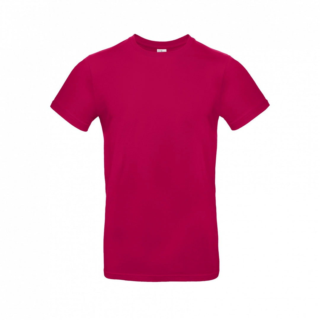 B&C TU03T Men's #E190 short sleeve t-shirt 100% Pre-shrunk ringspun cotton Thin collar rib Tubular construction rich color - COOZO