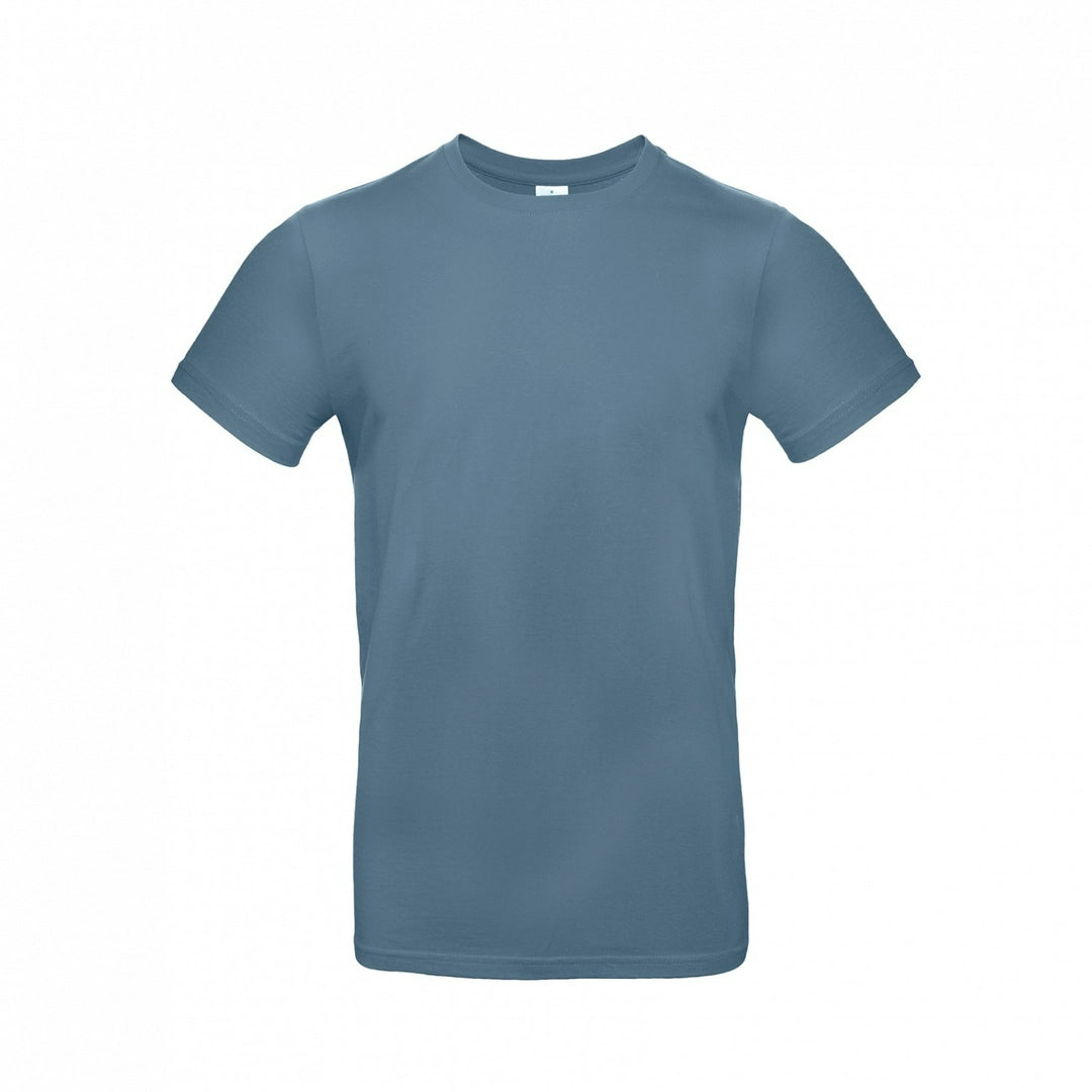 B&C TU03T Men's #E190 short sleeve t-shirt 100% Pre-shrunk ringspun cotton Thin collar rib Tubular construction rich color - COOZO