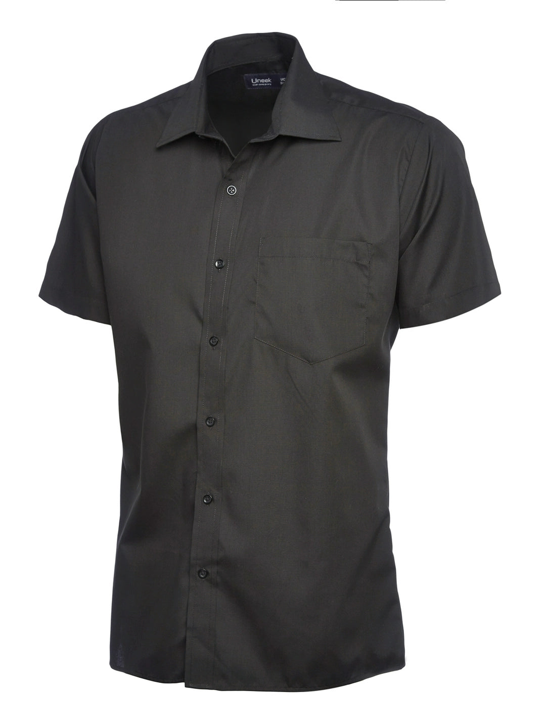 Uneek Clothing UC710 Mens Poplin Half Sleeve Shirt Main color - COOZO