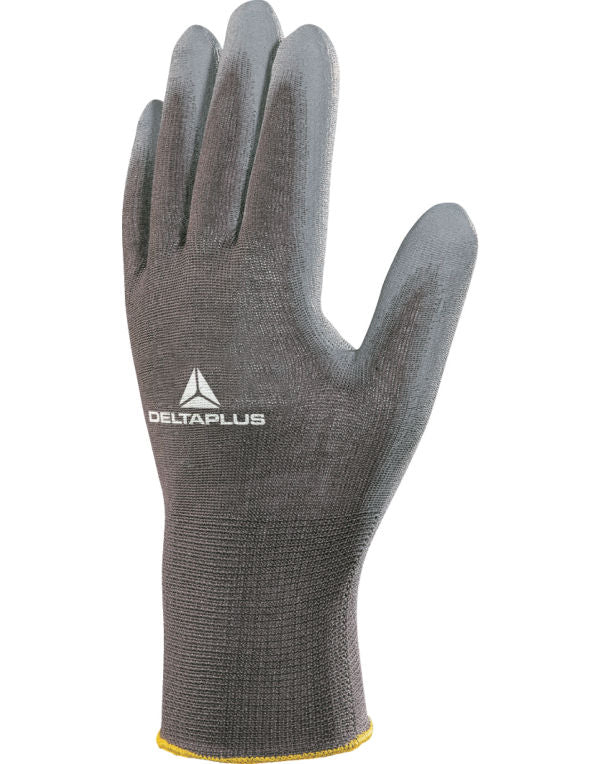 Delta Plus VE702PG Polyester Knitted Gloves- PU Palm - COOZO